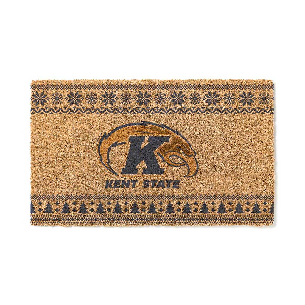 Team Coir Doormat Holiday Logo Kent State Golden Flashes