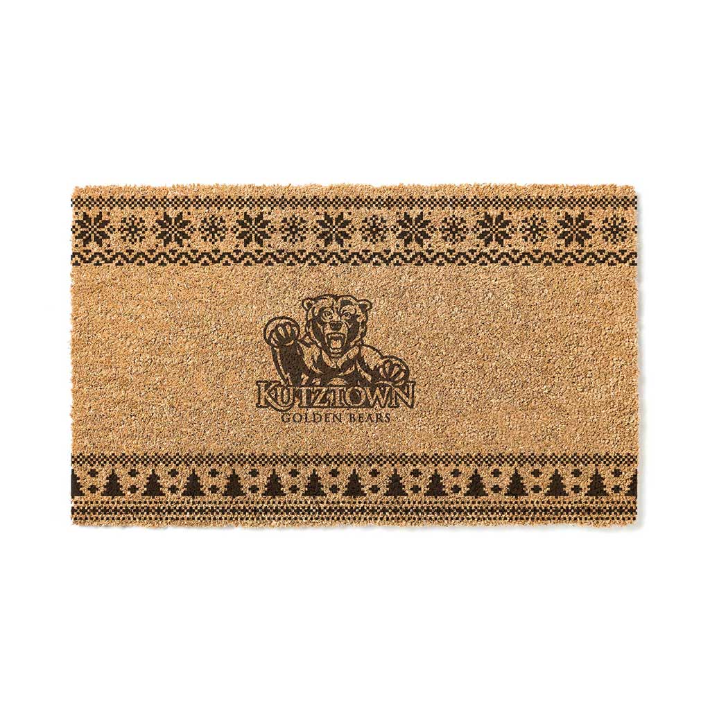 Team Coir Doormat Holiday Logo Kutztown Golden Bears