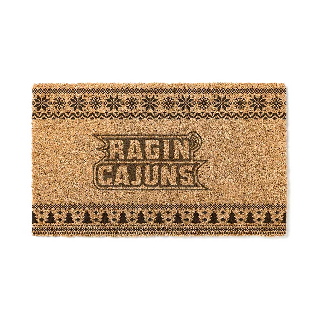 Team Coir Doormat Holiday Logo Louisiana State Lafayette Ragin Cajuns