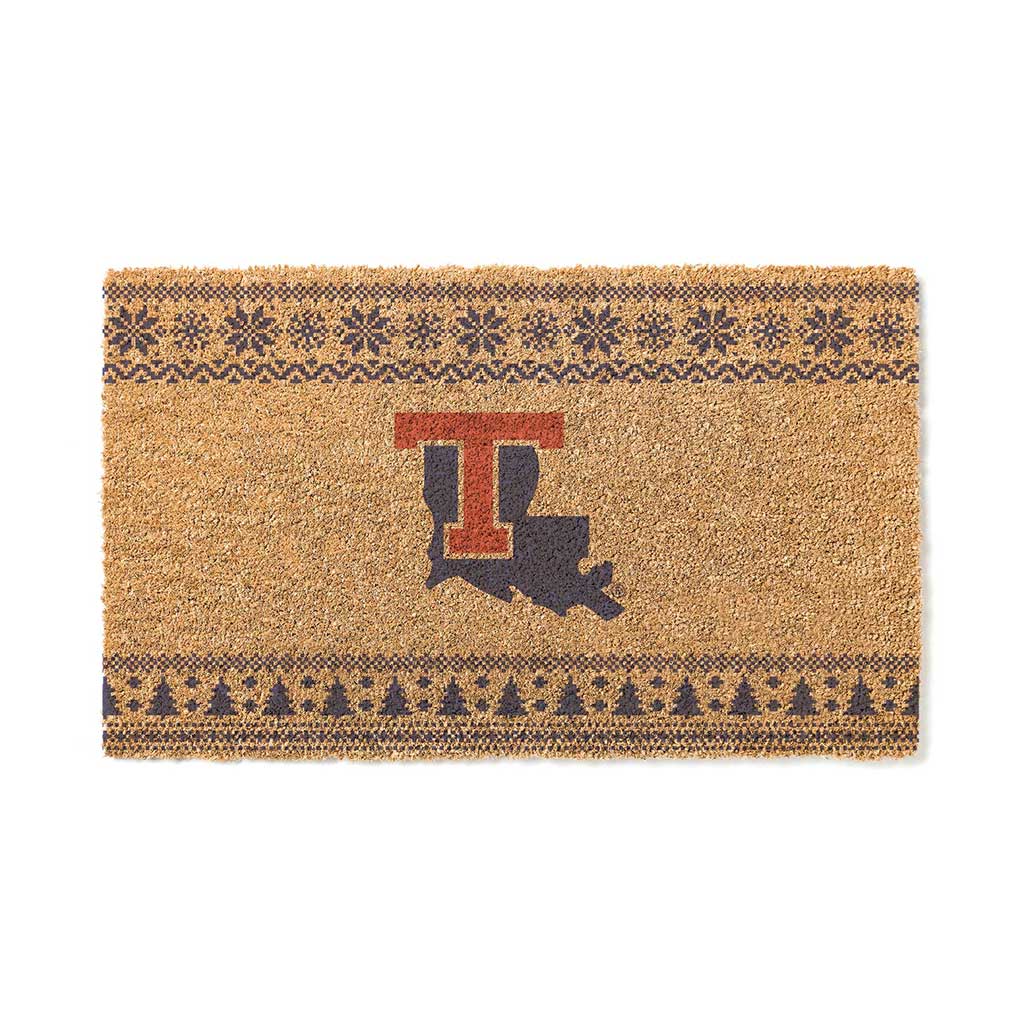 Team Coir Doormat Holiday Logo Louisiana Tech Bulldogs