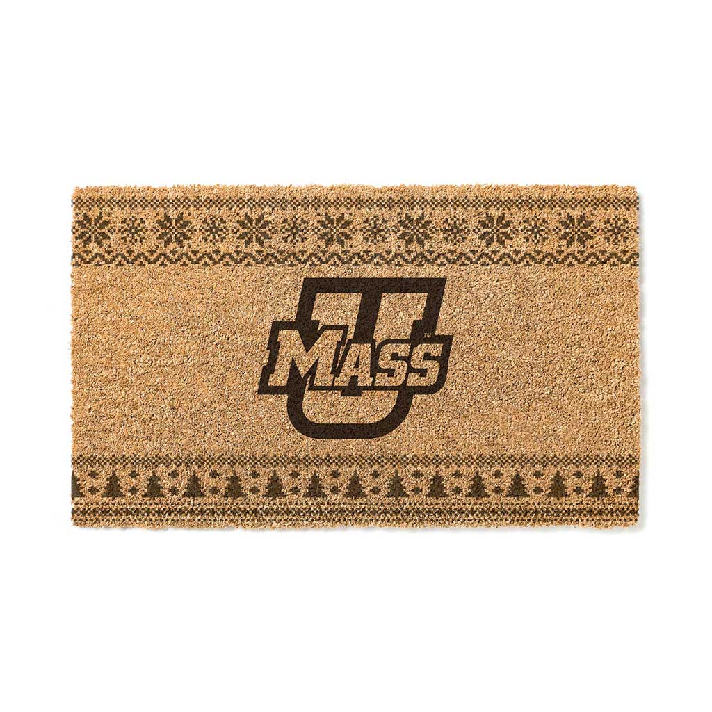 Team Coir Doormat Holiday Logo UMASS Amherst Minutemen