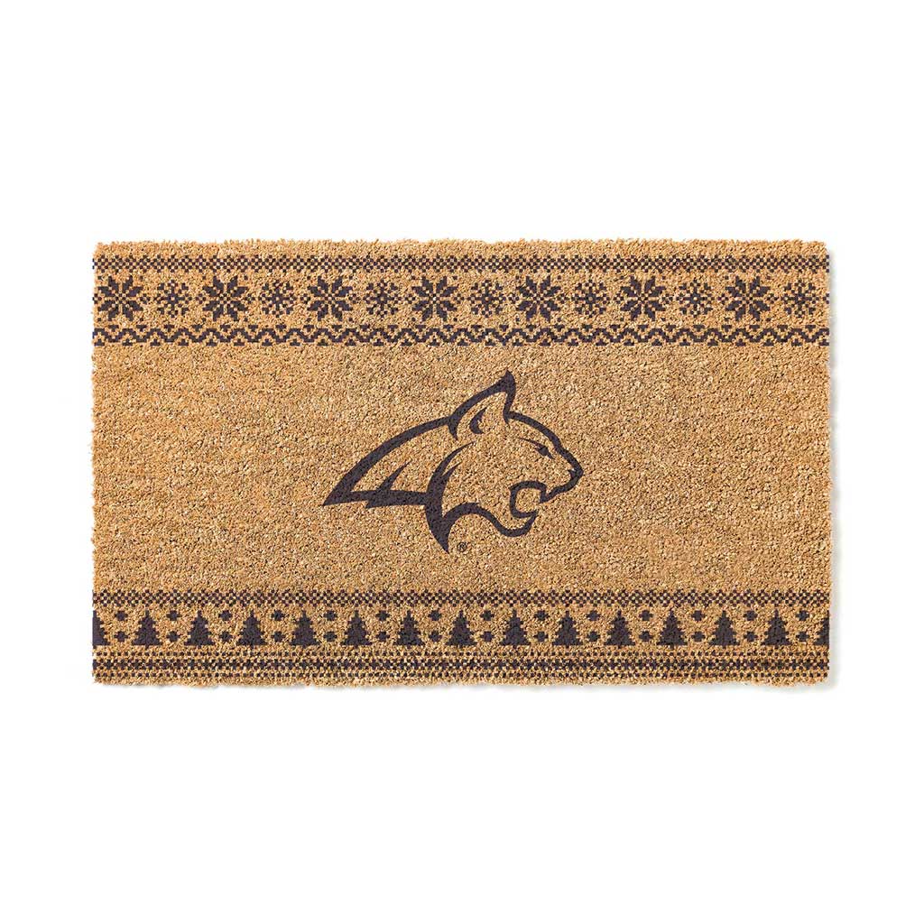 Team Coir Doormat Holiday Logo Montana State Fighting Bobcats