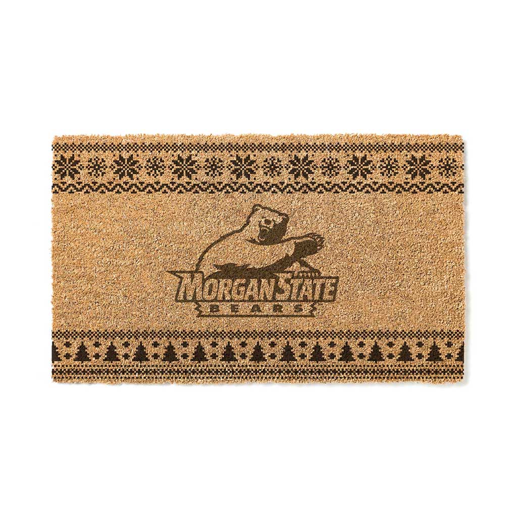 Team Coir Doormat Holiday Logo Morgan State Bears