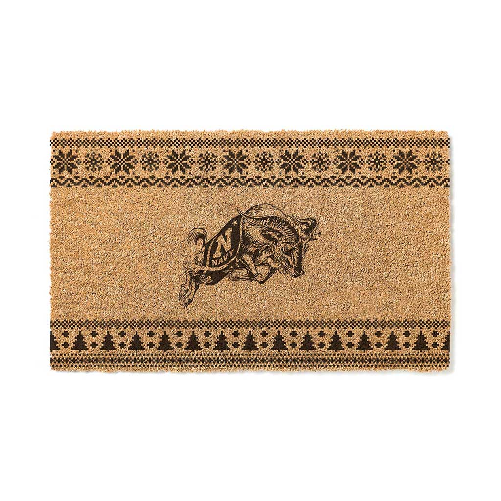 Team Coir Doormat Holiday Logo Naval Academy Midshipmen