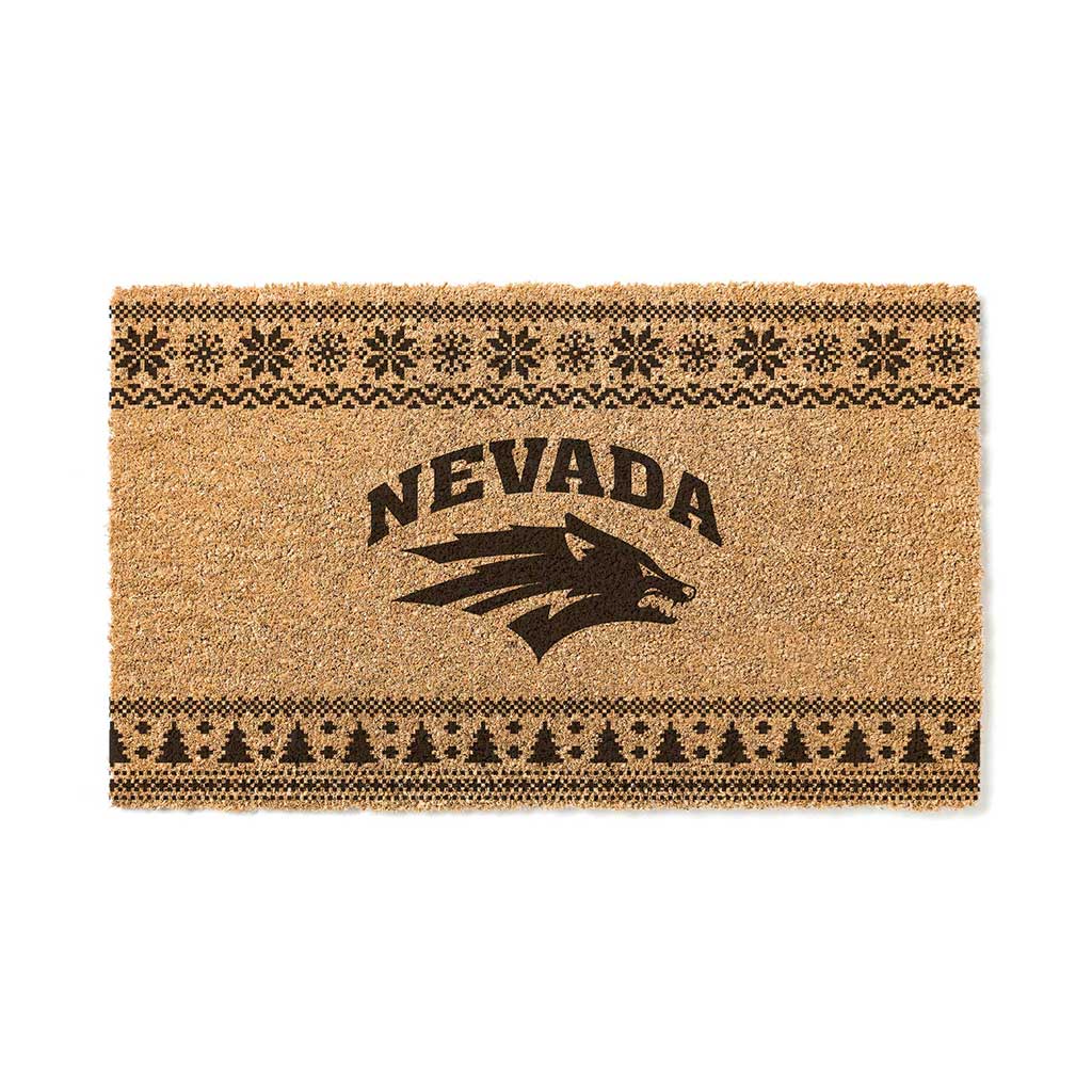 Team Coir Doormat Holiday Logo Nevada Wolf Pack