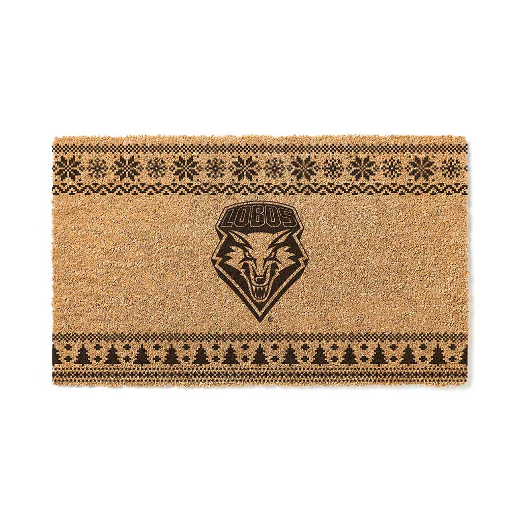 Team Coir Doormat Holiday Logo New Mexico Lobos