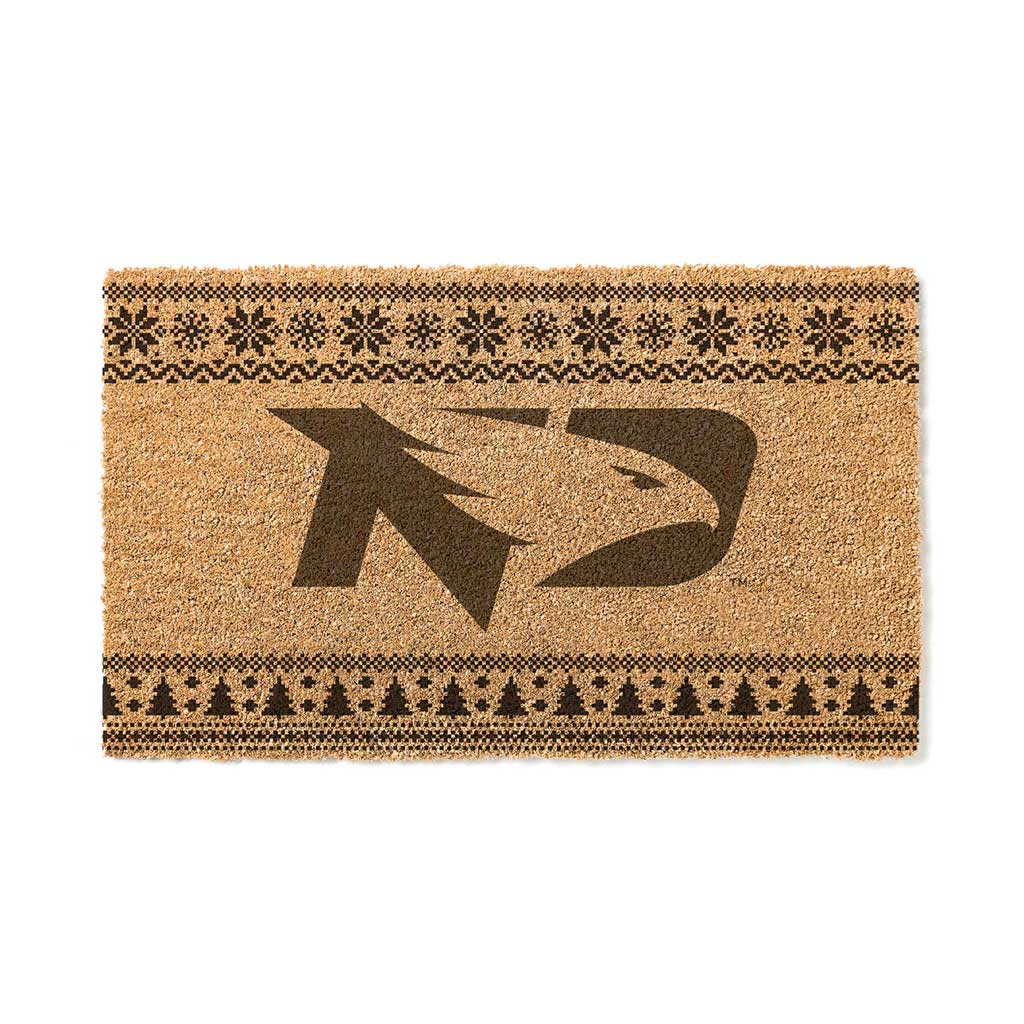 Team Coir Doormat Holiday Logo North Dakota Fighting Hawks