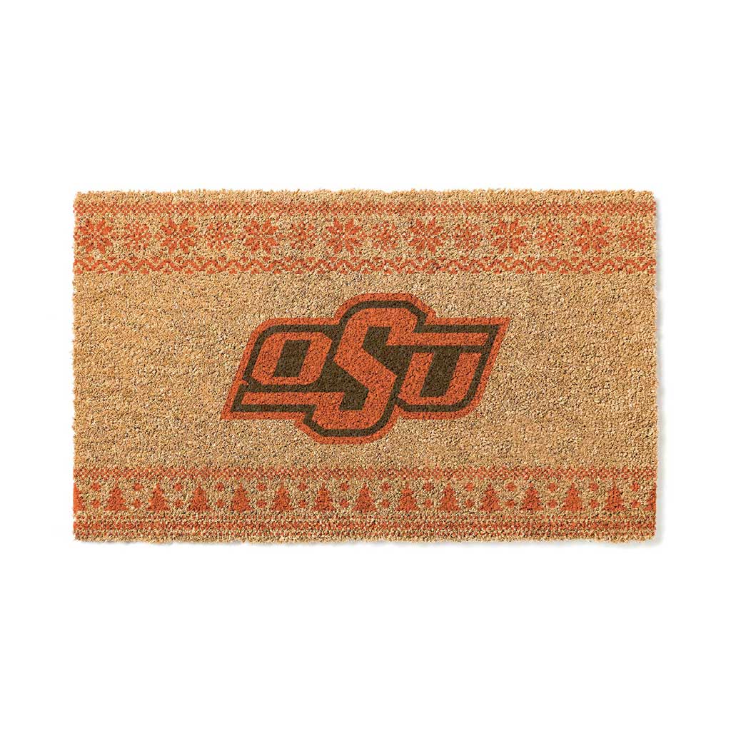 Team Coir Doormat Holiday Logo Oklahoma State Cowboys