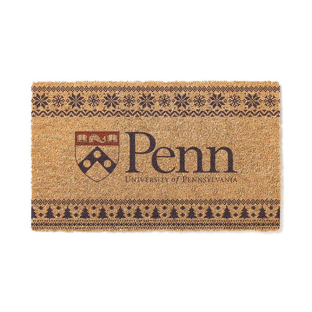 Team Coir Doormat Holiday Logo University of Pennsylvania Quakers