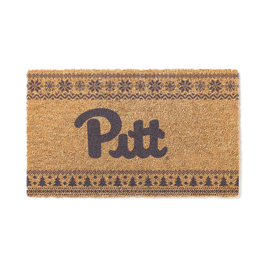 Team Coir Doormat Holiday Logo Pittsburgh Panthers