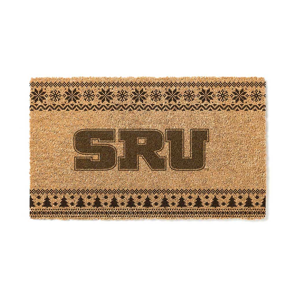 Team Coir Doormat Holiday Logo Slippery Rock The Rock