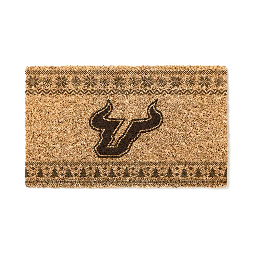 Team Coir Doormat Holiday Logo South Florida Bulls