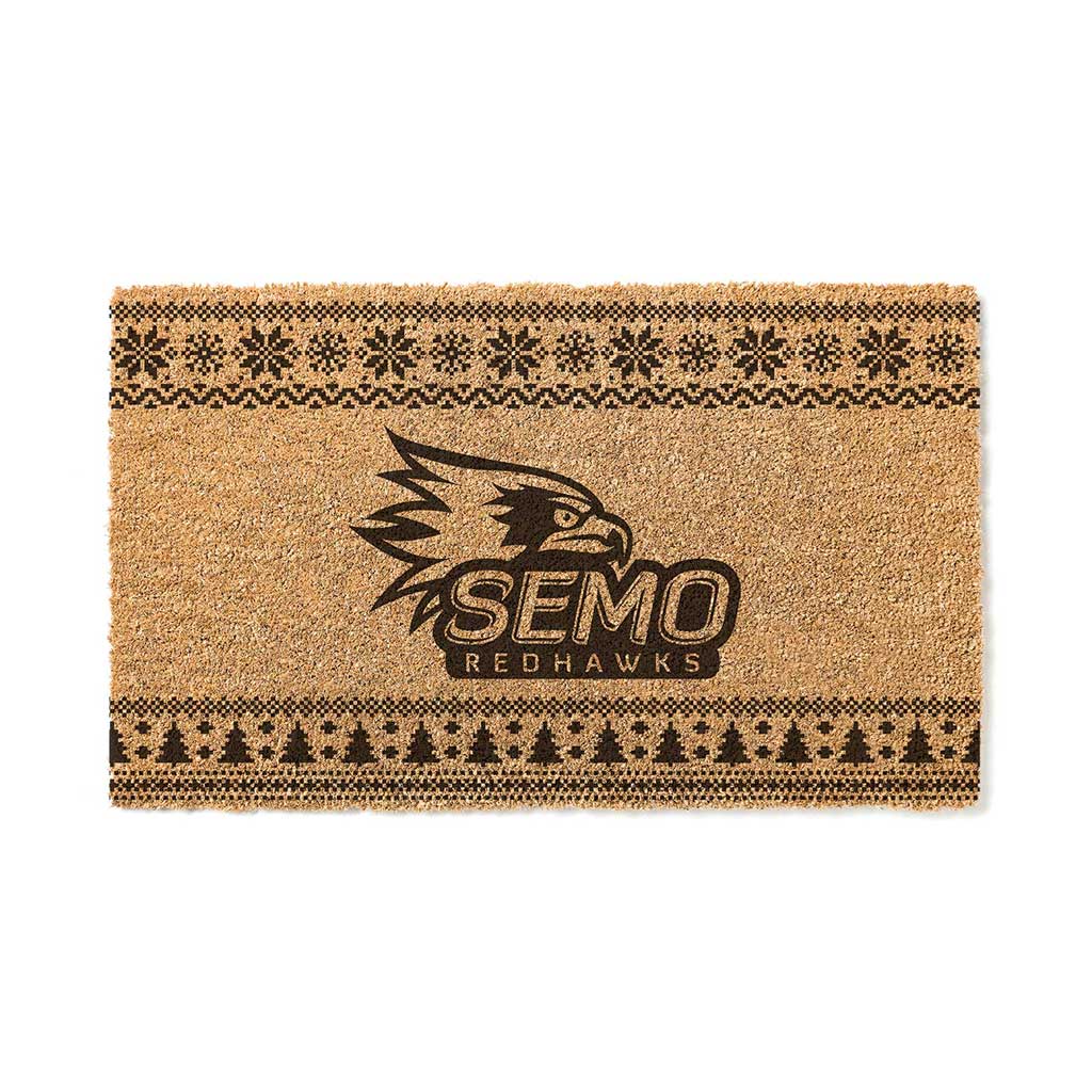 Team Coir Doormat Holiday Logo Southeast Missouri State Redhawks