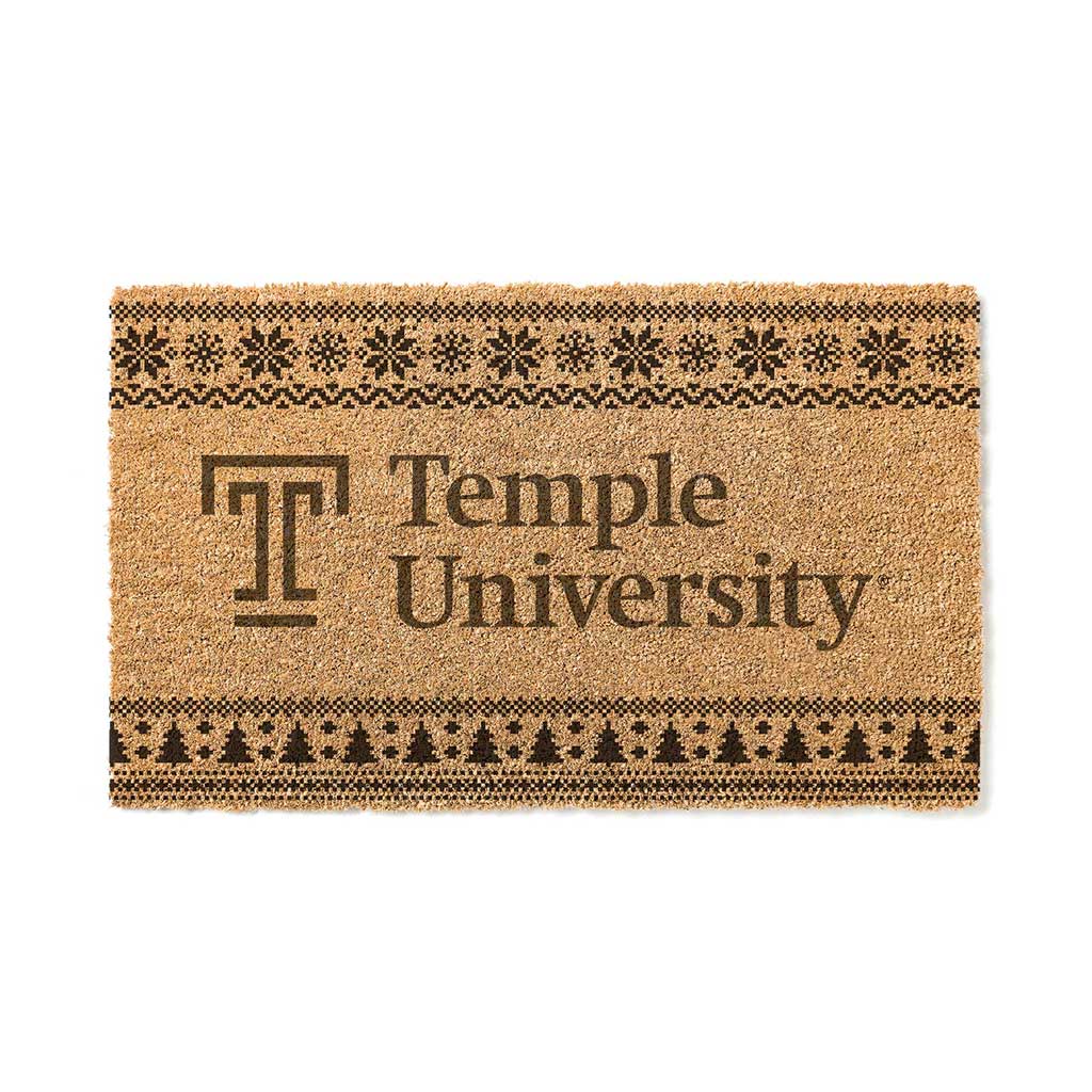 Team Coir Doormat Holiday Logo Temple Owls