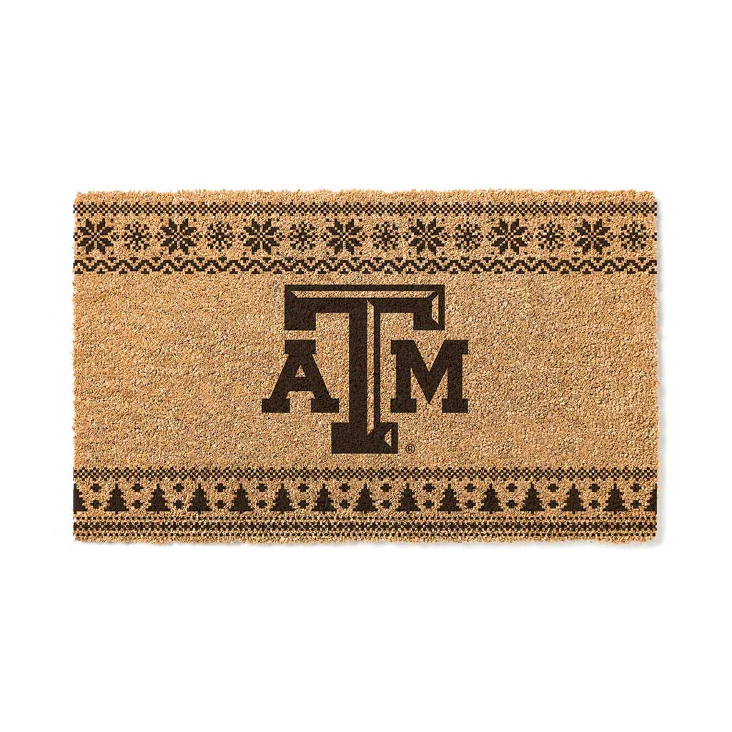 Team Coir Doormat Holiday Logo Texas A&M Aggies