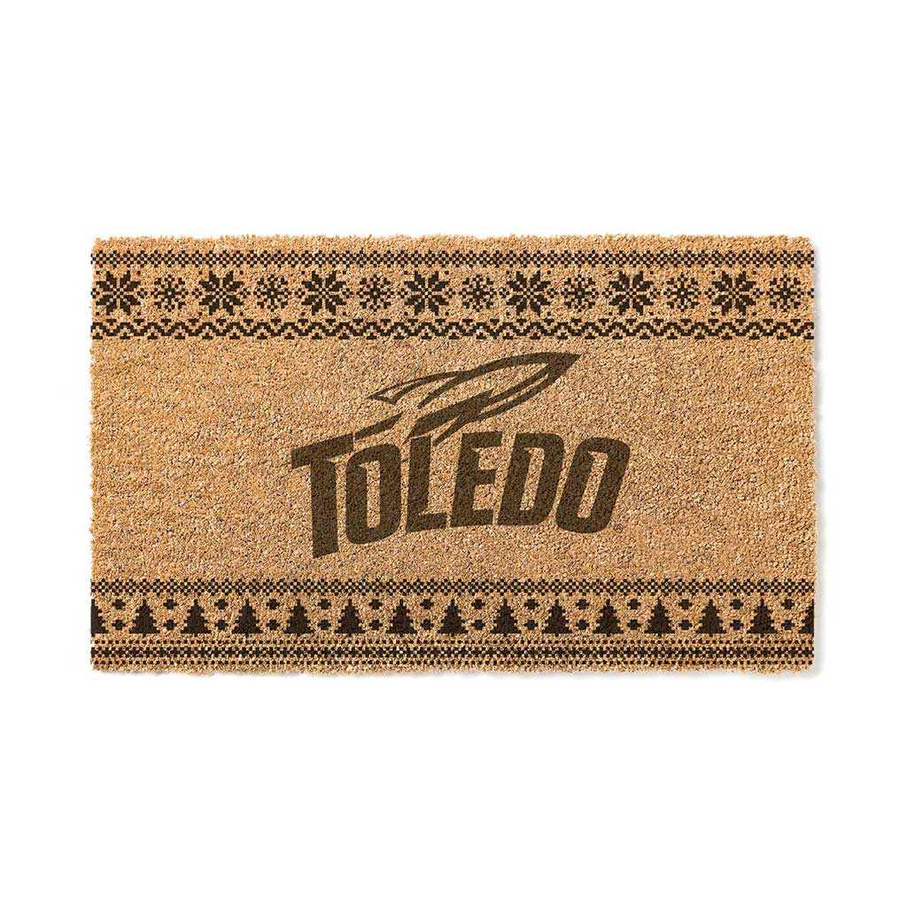 Team Coir Doormat Holiday Logo Toledo Rockets