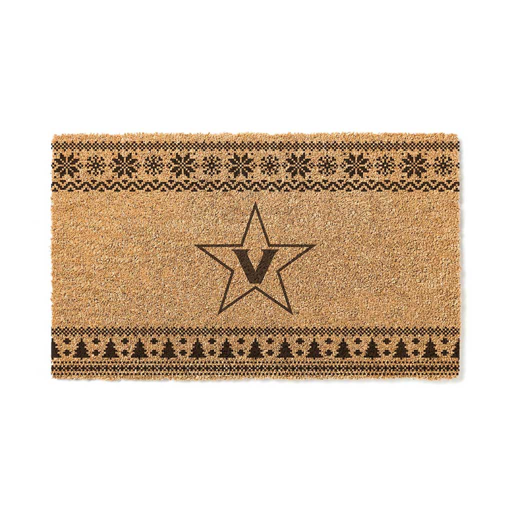 Team Coir Doormat Holiday Logo Vanderbilt Commodores