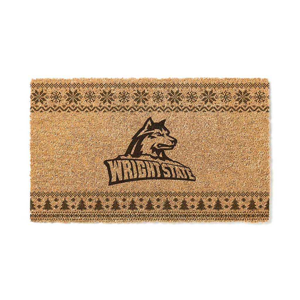 Team Coir Doormat Holiday Logo Wright State University Raiders