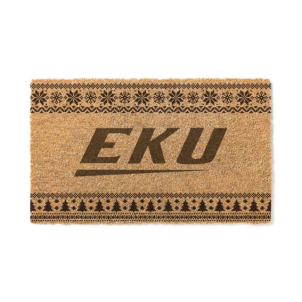 Team Coir Doormat Holiday Logo Eastern Kentucky University Colonels