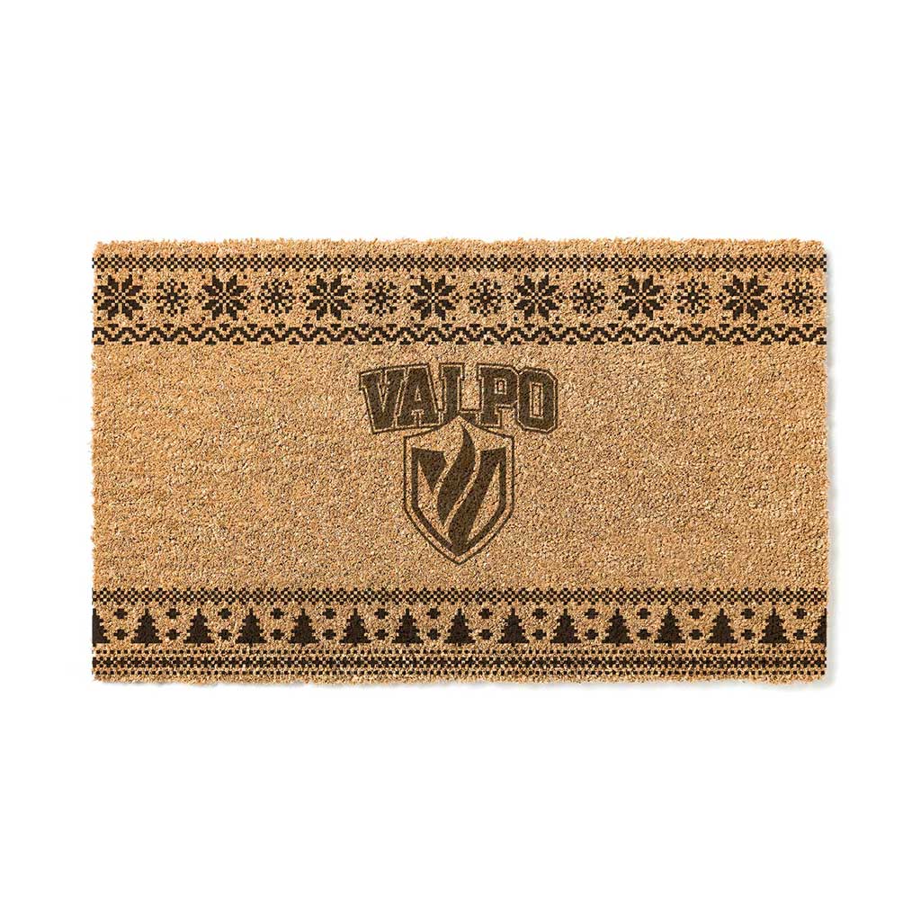 Team Coir Doormat Holiday Logo Valparaiso University Beacons