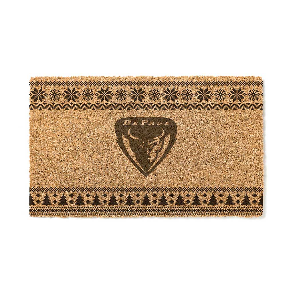 Team Coir Doormat Holiday Logo DePaul Blue Demons