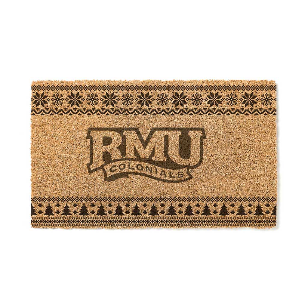 Team Coir Doormat Holiday Logo Robert Morris University Colonials