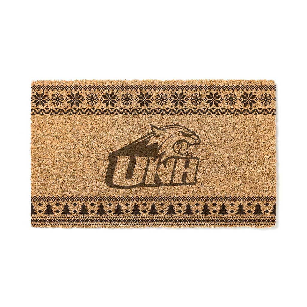 Team Coir Doormat Holiday Logo University of New Hampshire Wildcats