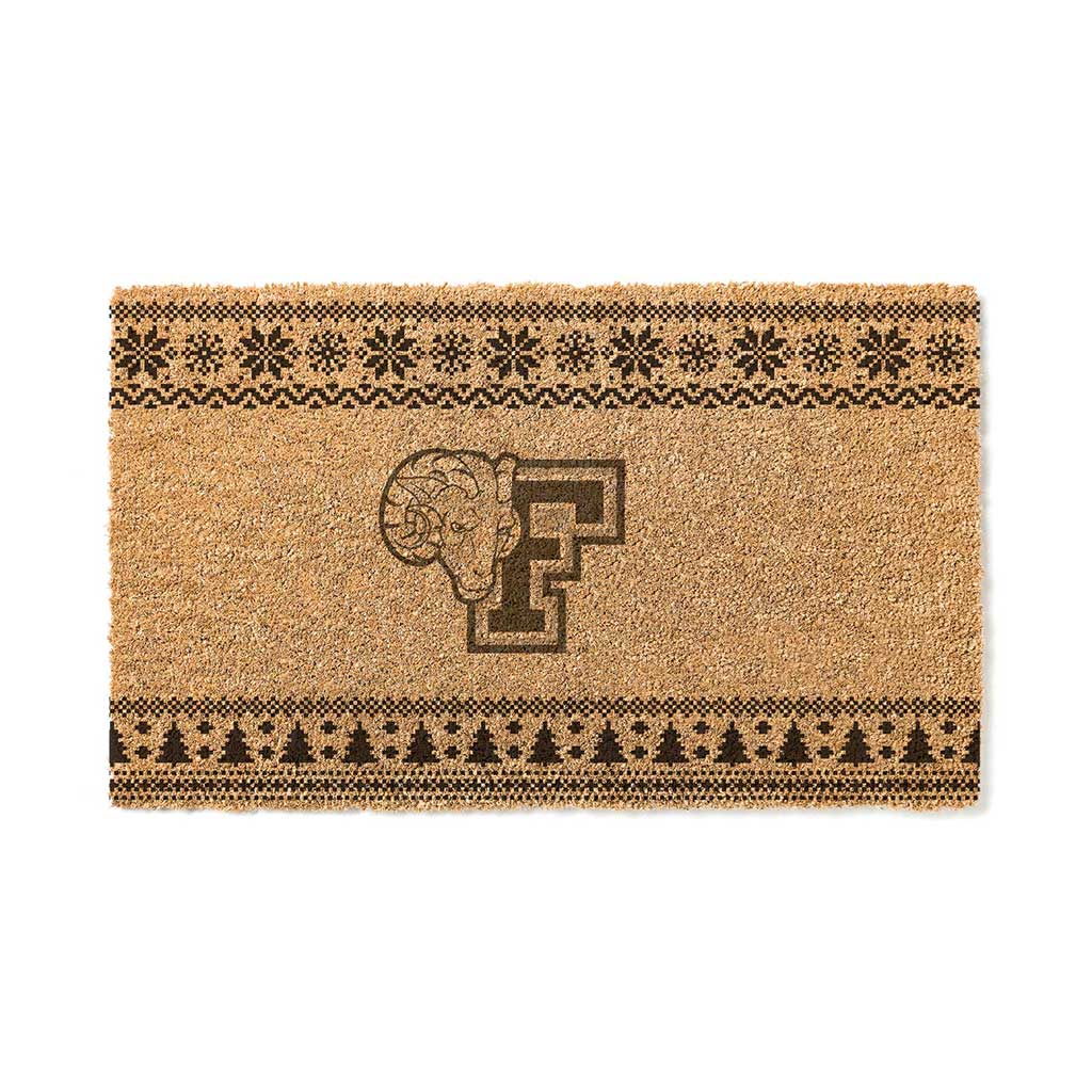 Team Coir Doormat Holiday Logo Fordham Rams