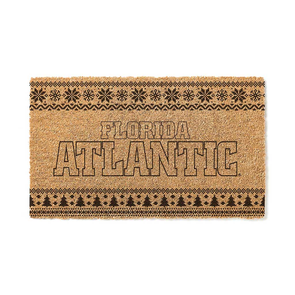 Team Coir Doormat Holiday Logo Florida Atlantic Owls