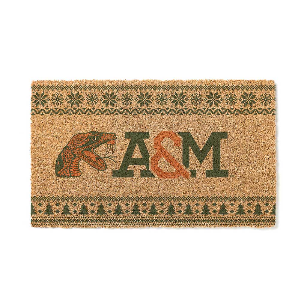 Team Coir Doormat Holiday Logo Florida A&M Rattlers