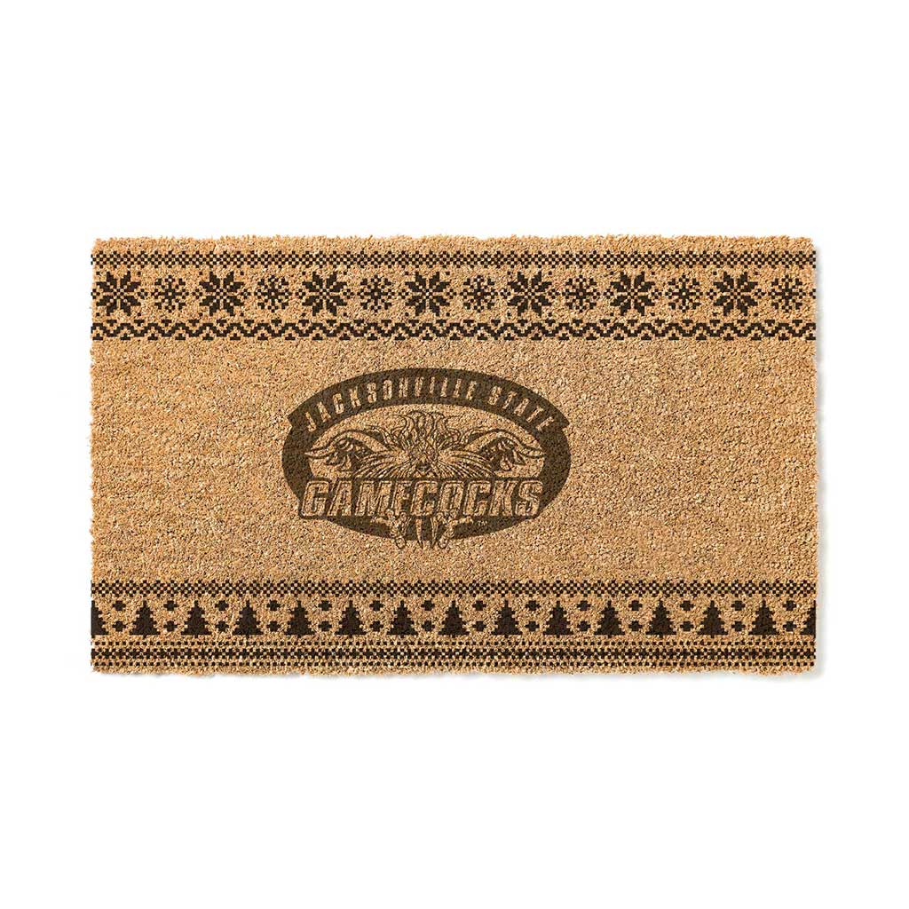 Team Coir Doormat Holiday Logo Jacksonville State Gamecocks