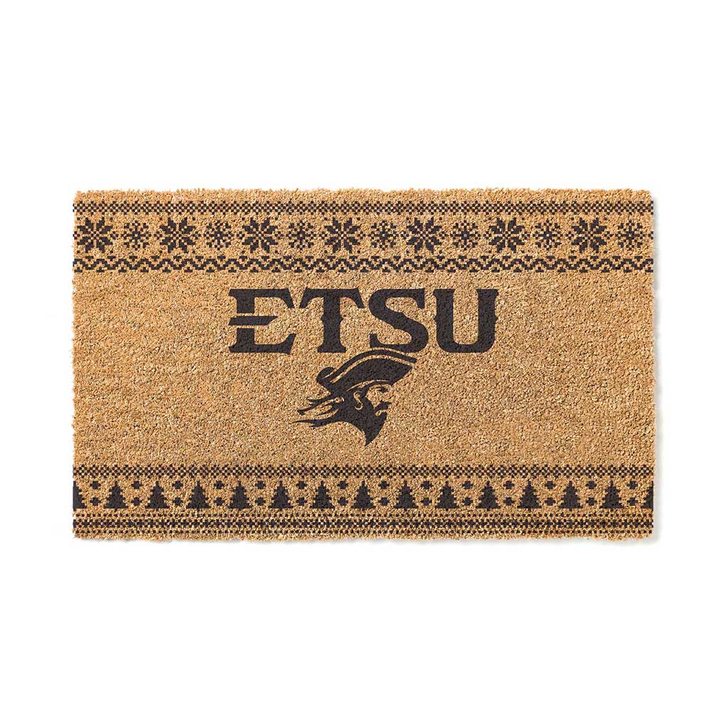 Team Coir Doormat Holiday Logo East Tennessee State Buccaneers