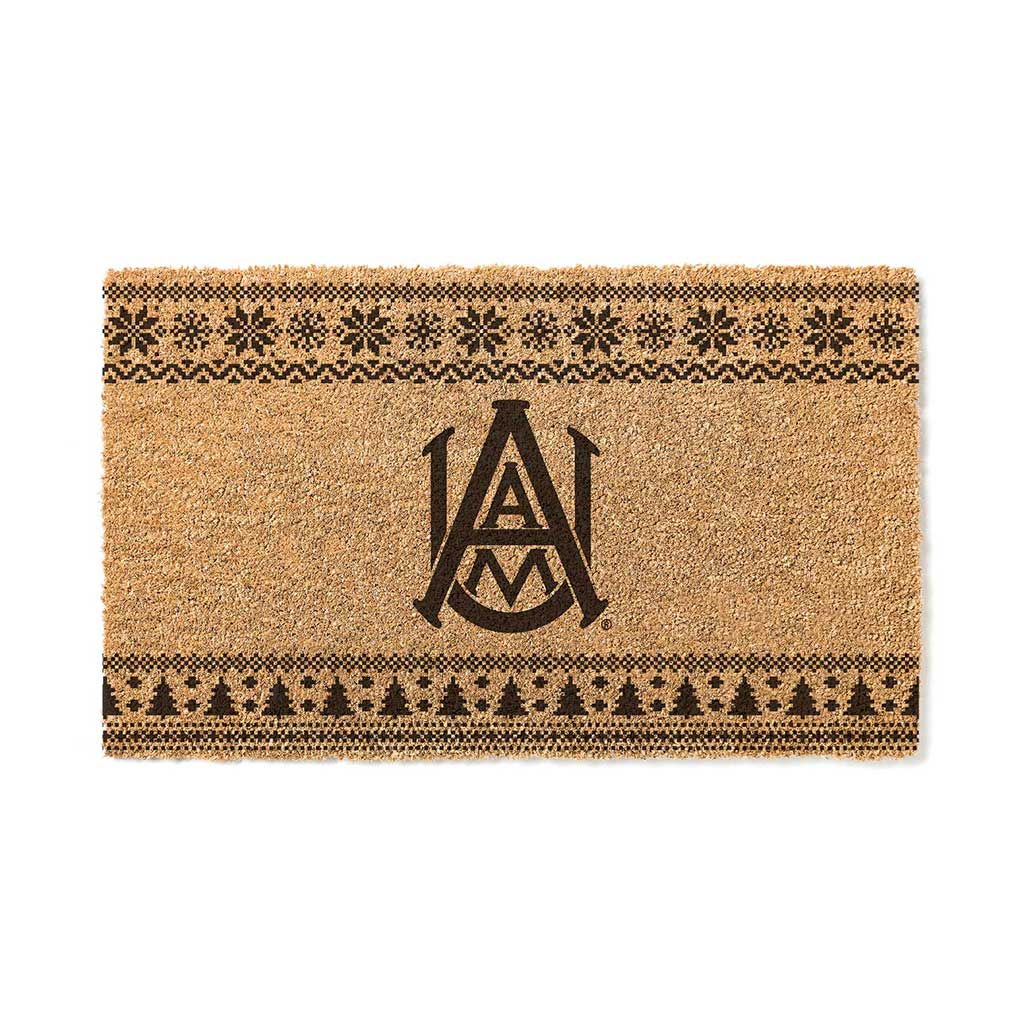 Team Coir Doormat Holiday Logo Alabama A&M Bulldogs