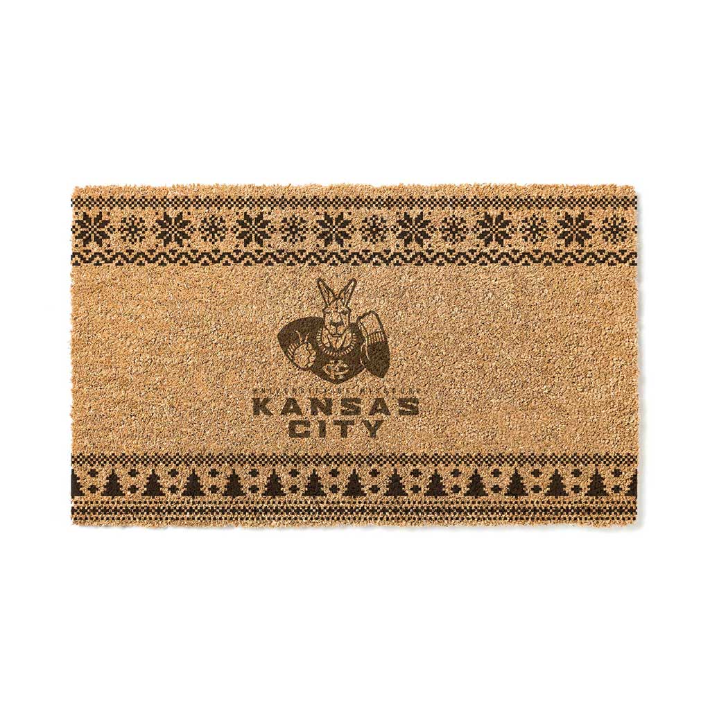 Team Coir Doormat Holiday Logo Missouri Kansas City Kangaroos