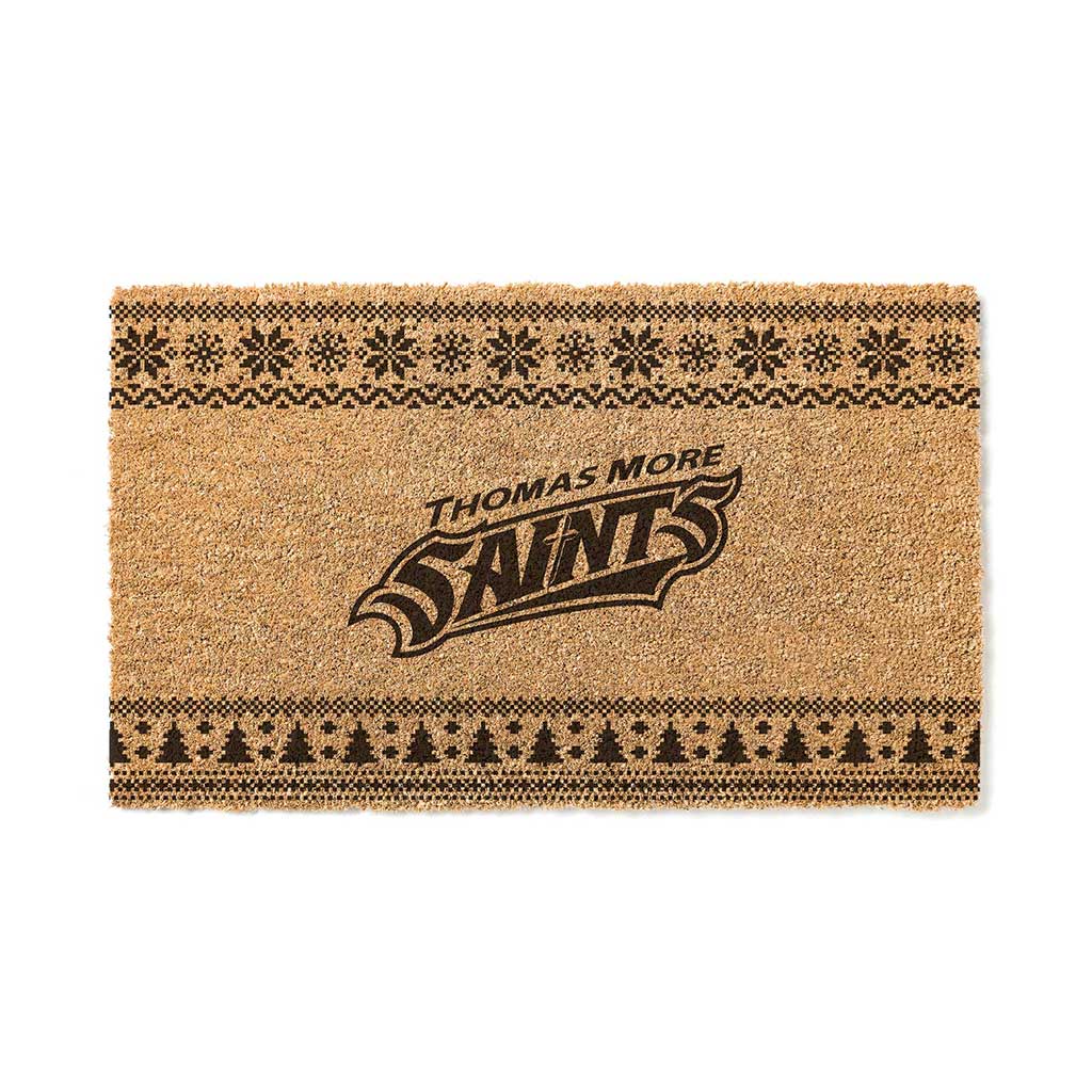 Team Coir Doormat Holiday Logo Thomas More University Saints