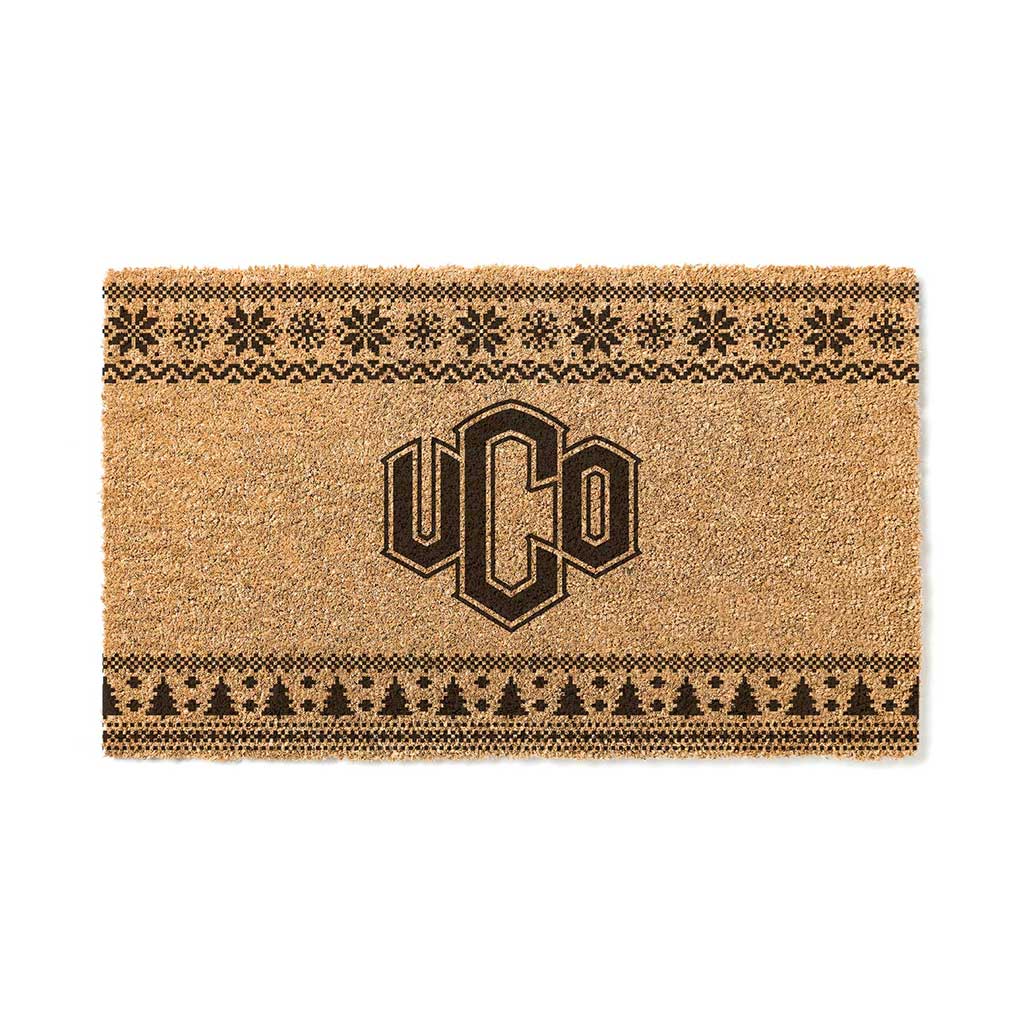 Team Coir Doormat Holiday Logo Central Oklahoma BRONCHOS