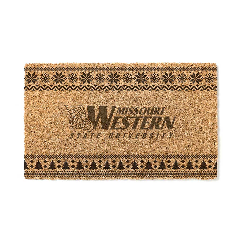 Team Coir Doormat Holiday Logo Missouri Western State University Griffons