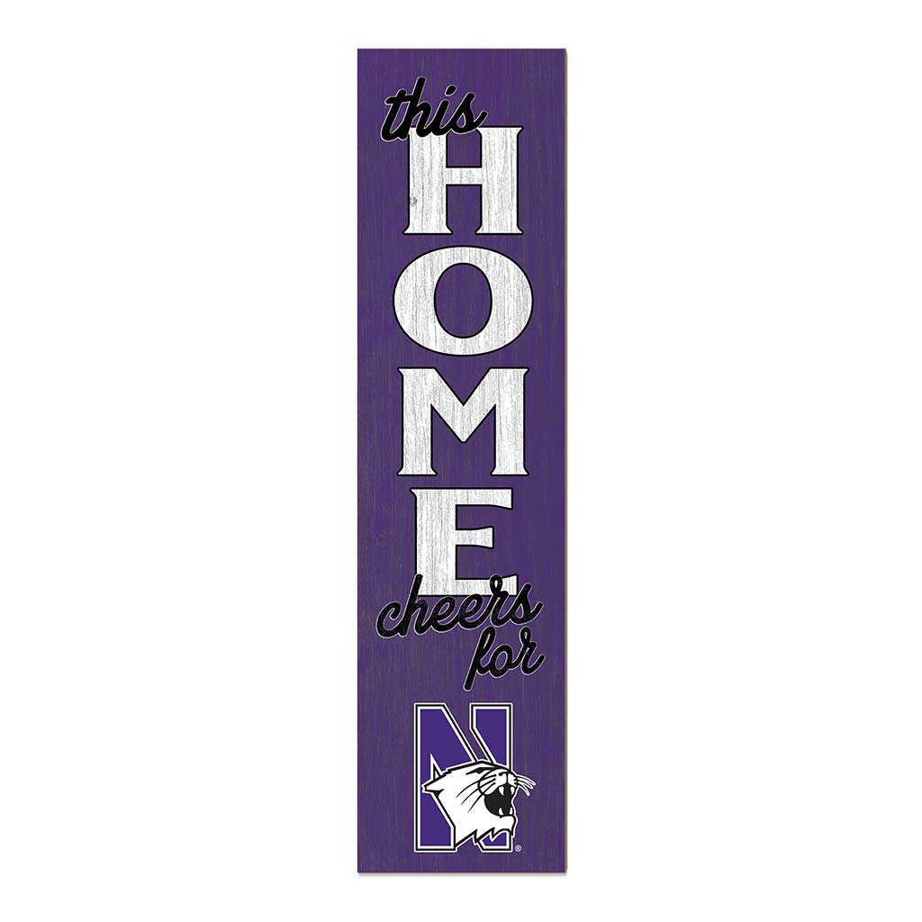 11x46 Leaning Sign This Home Northwestern Wildcats Alt. Logo