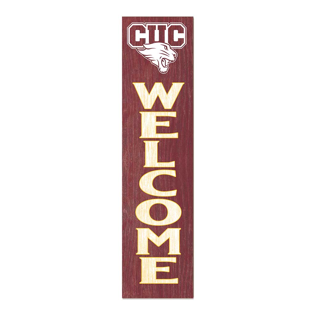 11x46 Leaning Sign Welcome Concordia University - Chicago Cougars