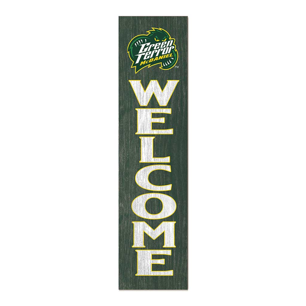 11x46 Leaning Sign Welcome McDaniel College Green Terror