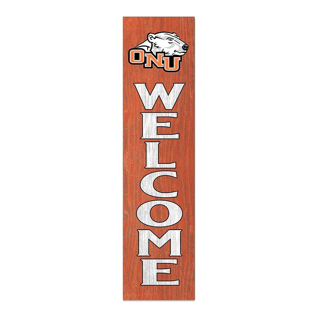 11x46 Leaning Sign Welcome Ohio Northern University Polar Bears