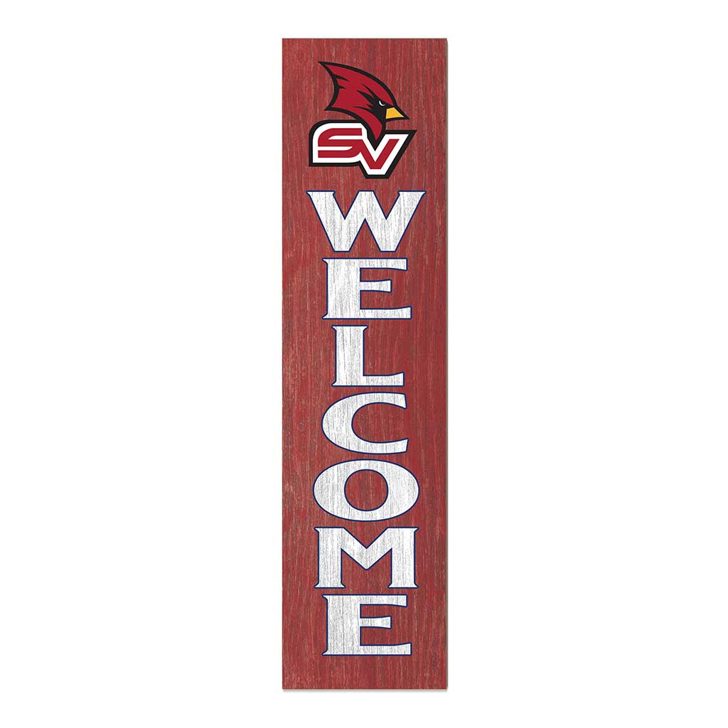 11x46 Leaning Sign Welcome Saginaw Valley State University Cardinals