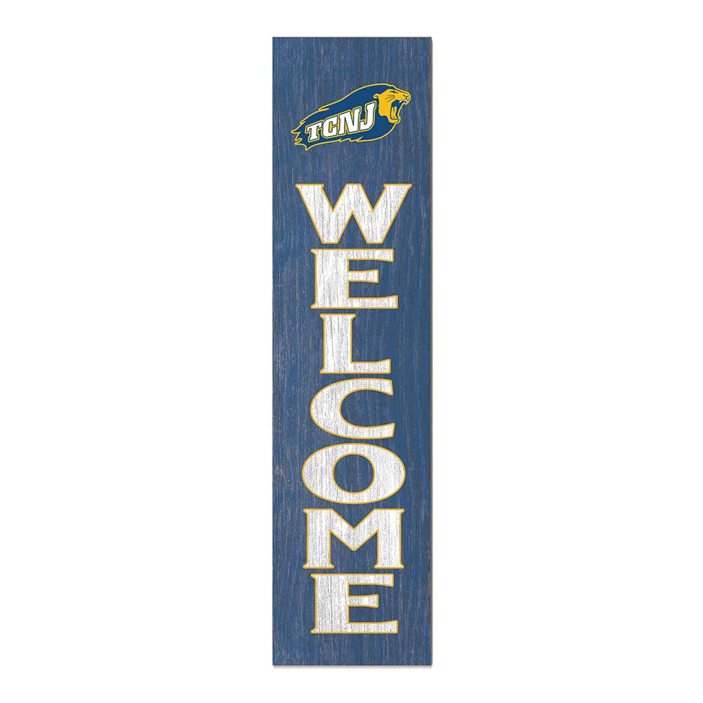 11x46 Leaning Sign Welcome The College of New Jersey Lions