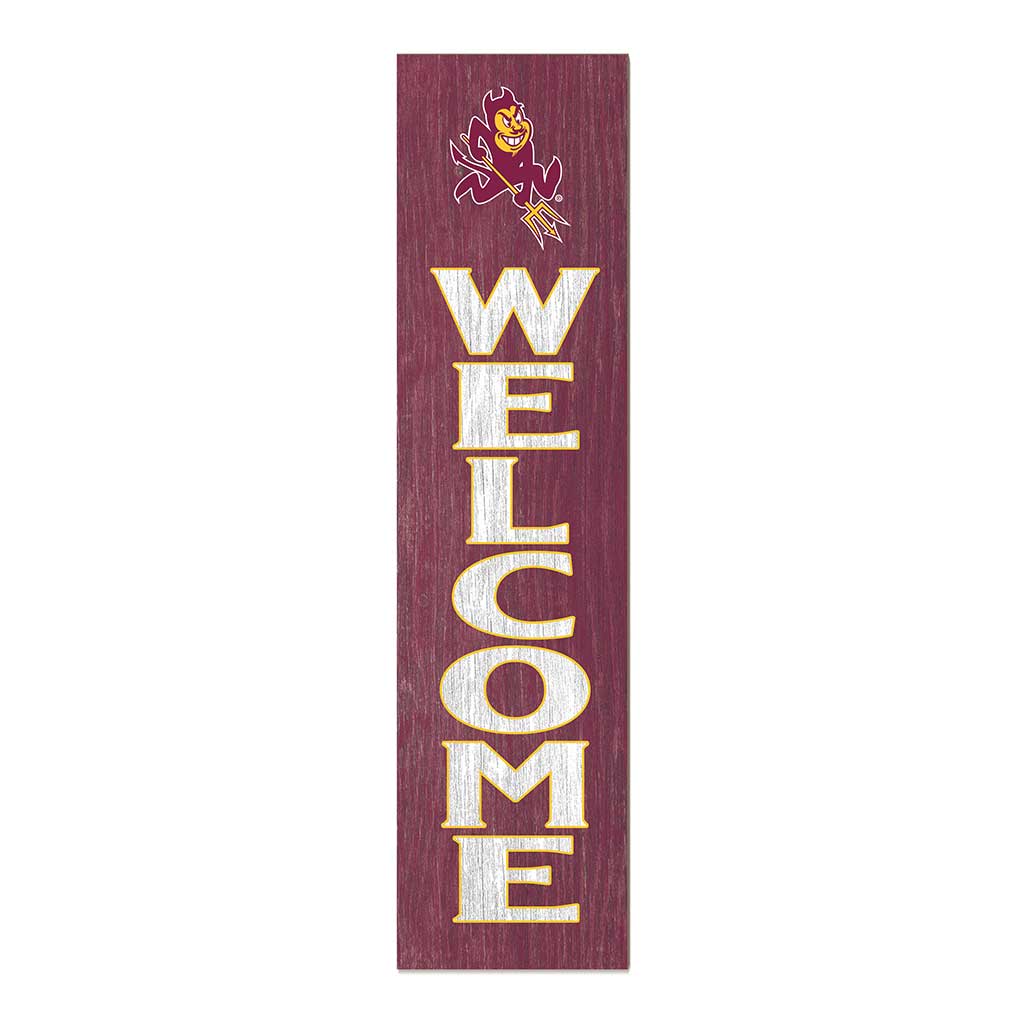 11x46 Leaning Sign Welcome Arizona State Sun Devils-Mascot