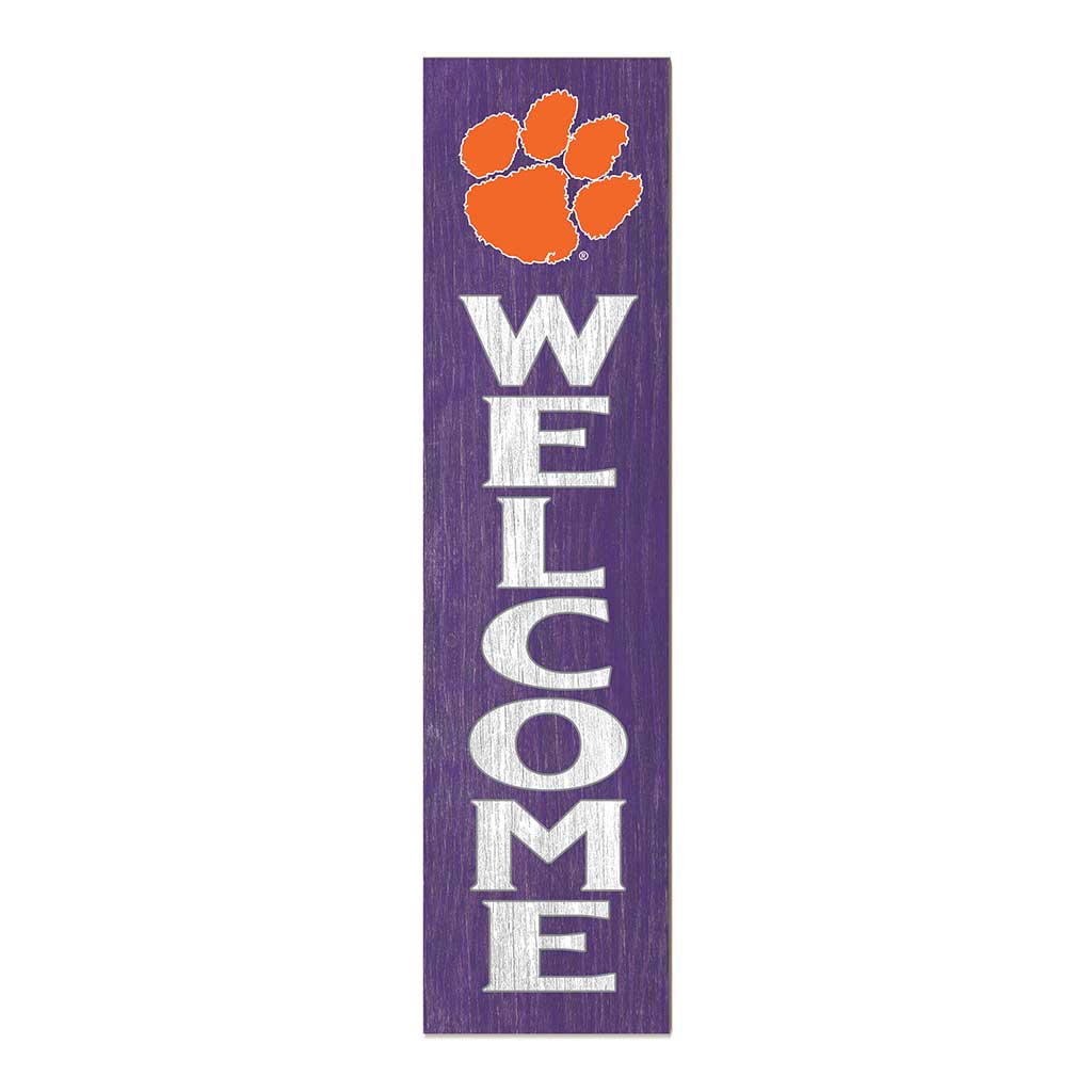 11x46 Leaning Sign Welcome Clemson Tigers