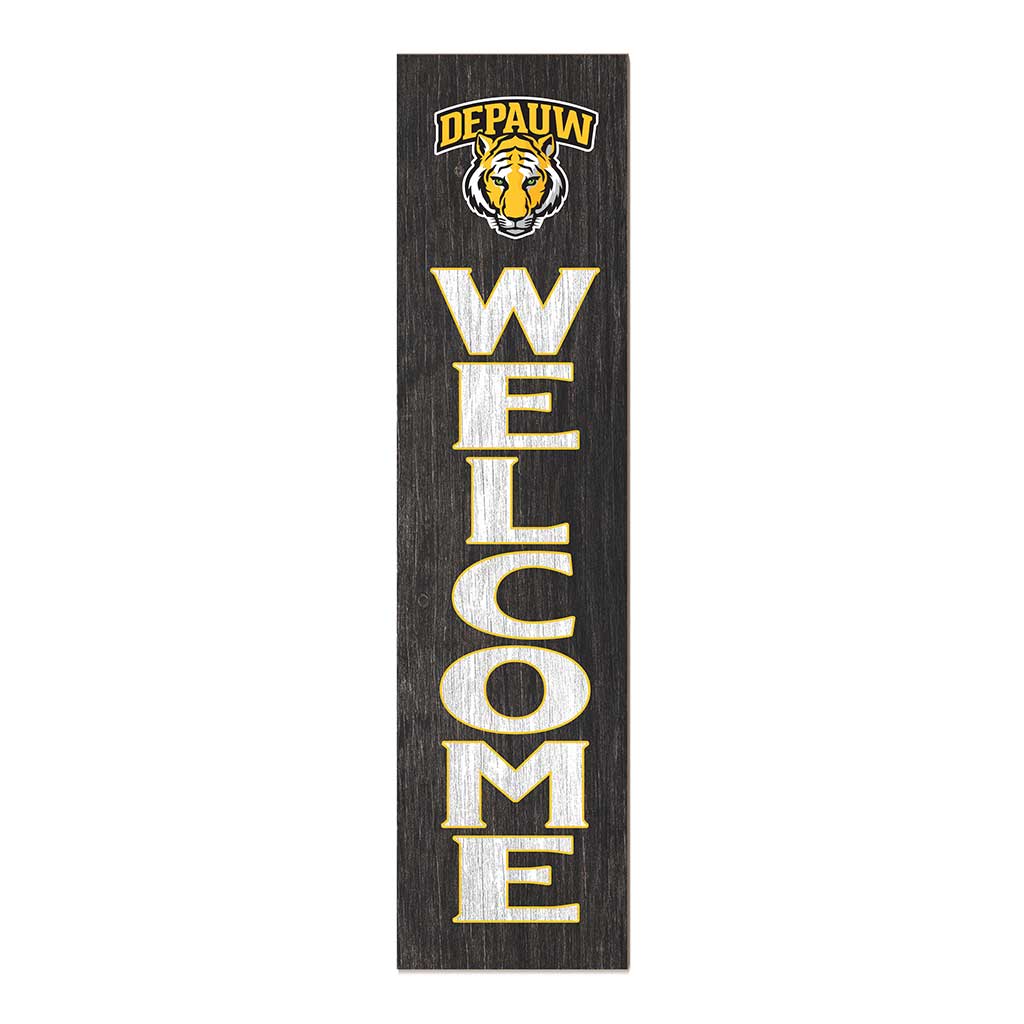 11x46 Leaning Sign Welcome Depauw Tigers