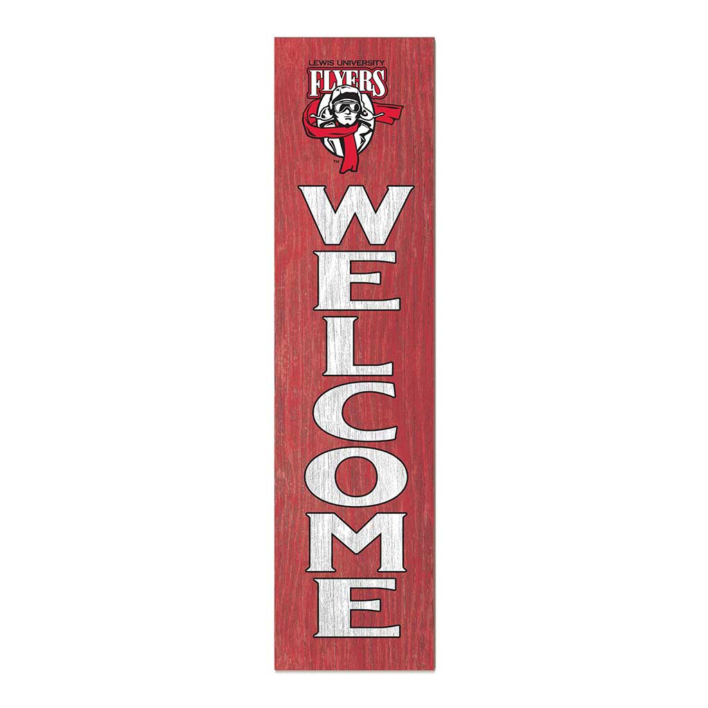 11x46 Leaning Sign Welcome Lewis University Flyers