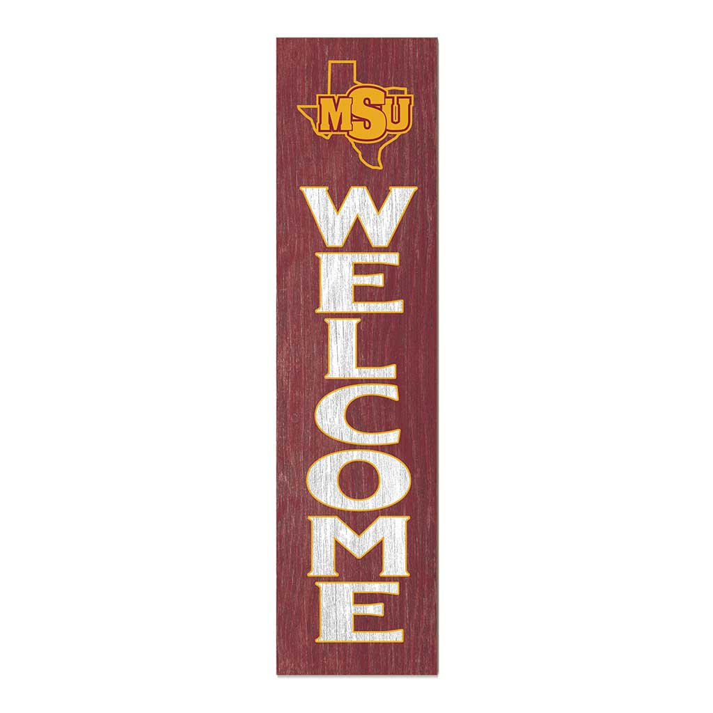 11x46 Leaning Sign Welcome Midwestern State Mustangs