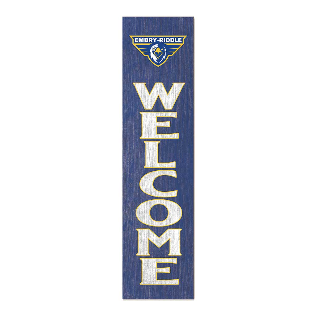 11x46 Leaning Sign Welcome Embry-Riddle Aeronautical Prescott Eagles