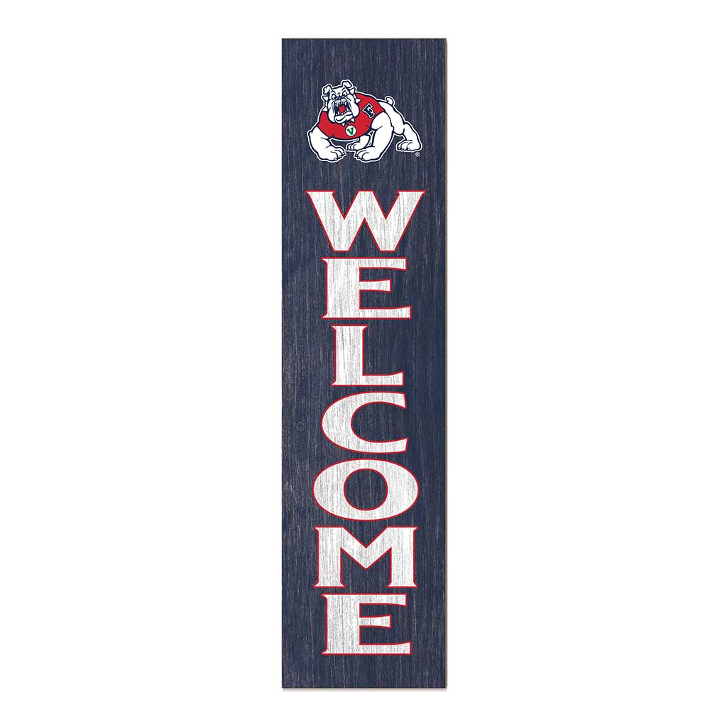 11x46 Leaning Sign Welcome Fresno State Bulldogs